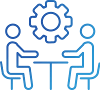 PMI支援の流れ：従業員との面談・課題抽出